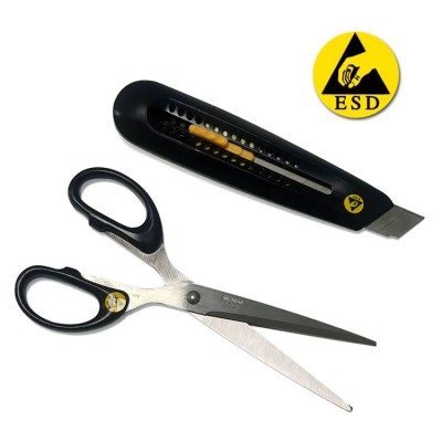 Black Color With Blade Esd Anti-static Retractable Utility Knife For Cleanroom