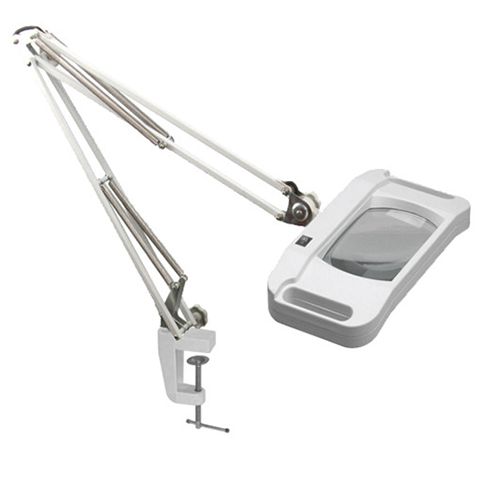 Antistatic Rectangle Clamp Illuminated Magnifying Lamp