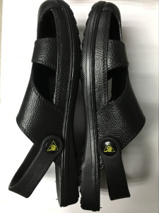 Anti Slip ESD Cleanroom Black TPU Sandals