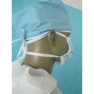 Blue or White Tie-on Face Mask